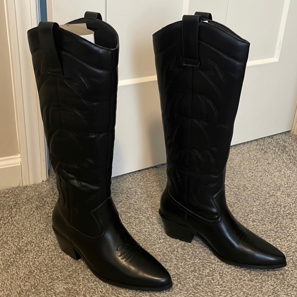 Nasty Gal Western Cowboy Boots, NEW